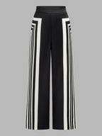 Graphic Stripe Halter Top & Pants Set