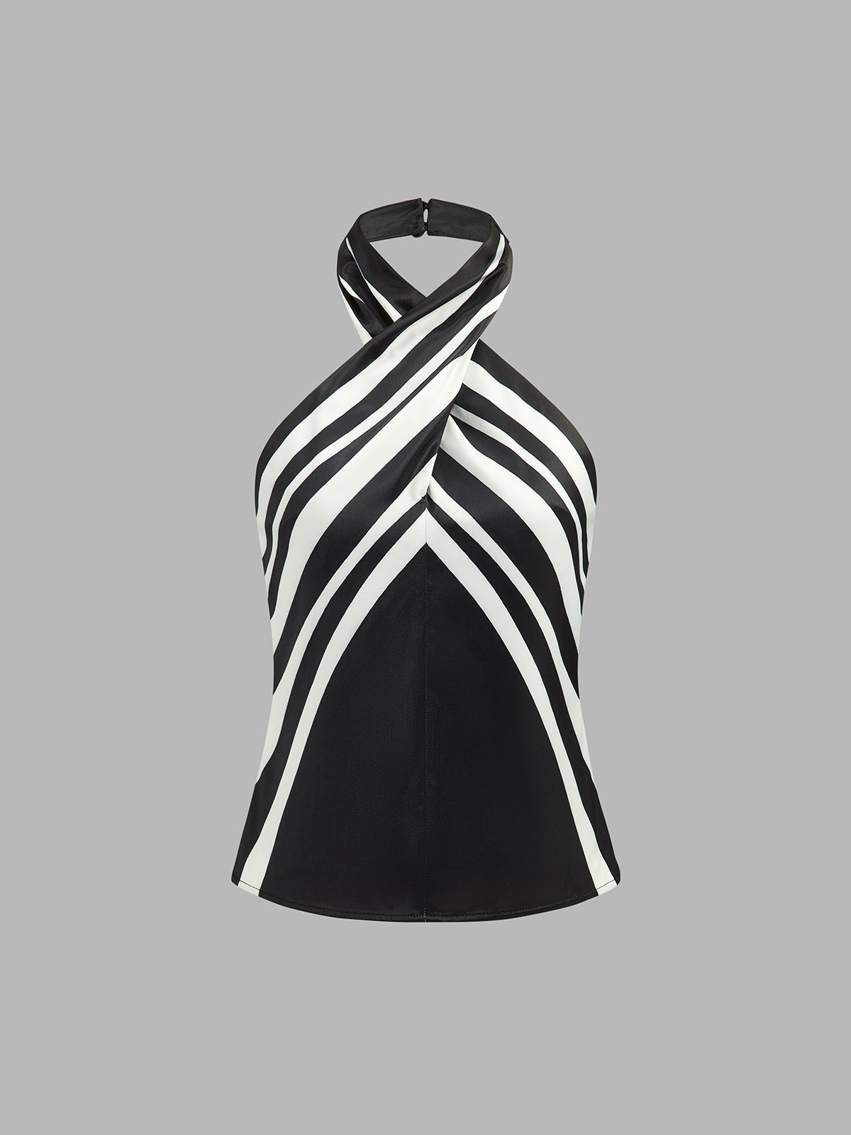 Graphic Stripe Halter Top & Pants Set