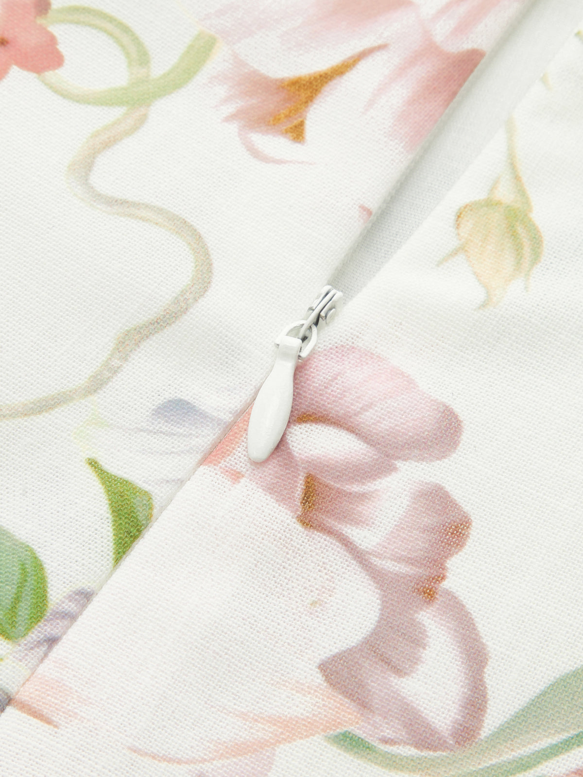 Corset Seam Tropical Print Swing Dress