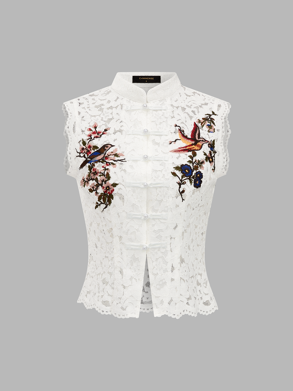 Embroidered Birdsong Lace Top