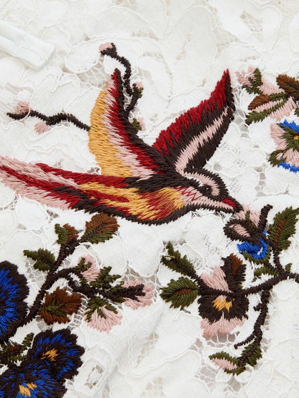 Embroidered Birdsong Lace Top