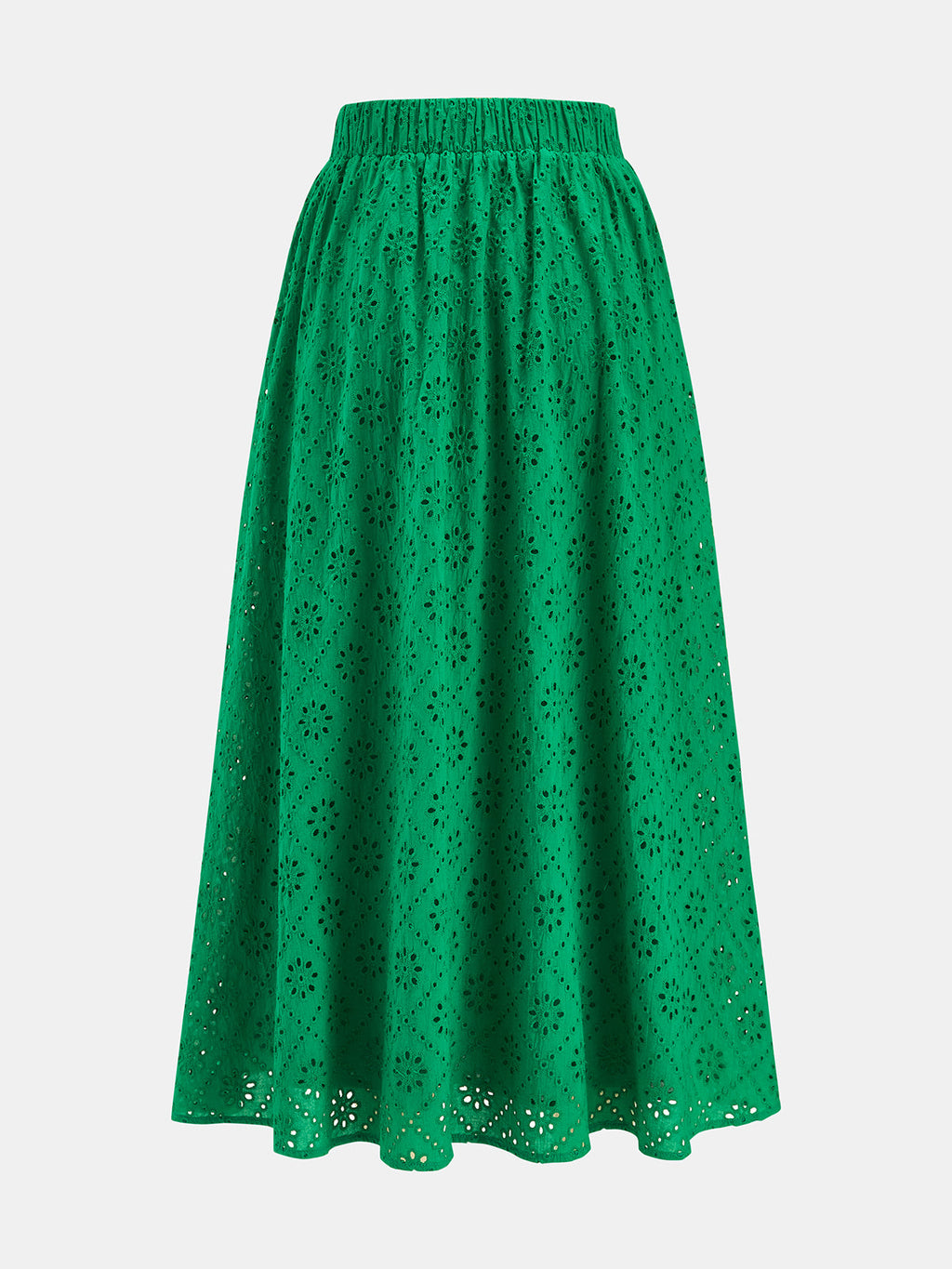 Eyelet Embroidered Top & Midi Skirt Set