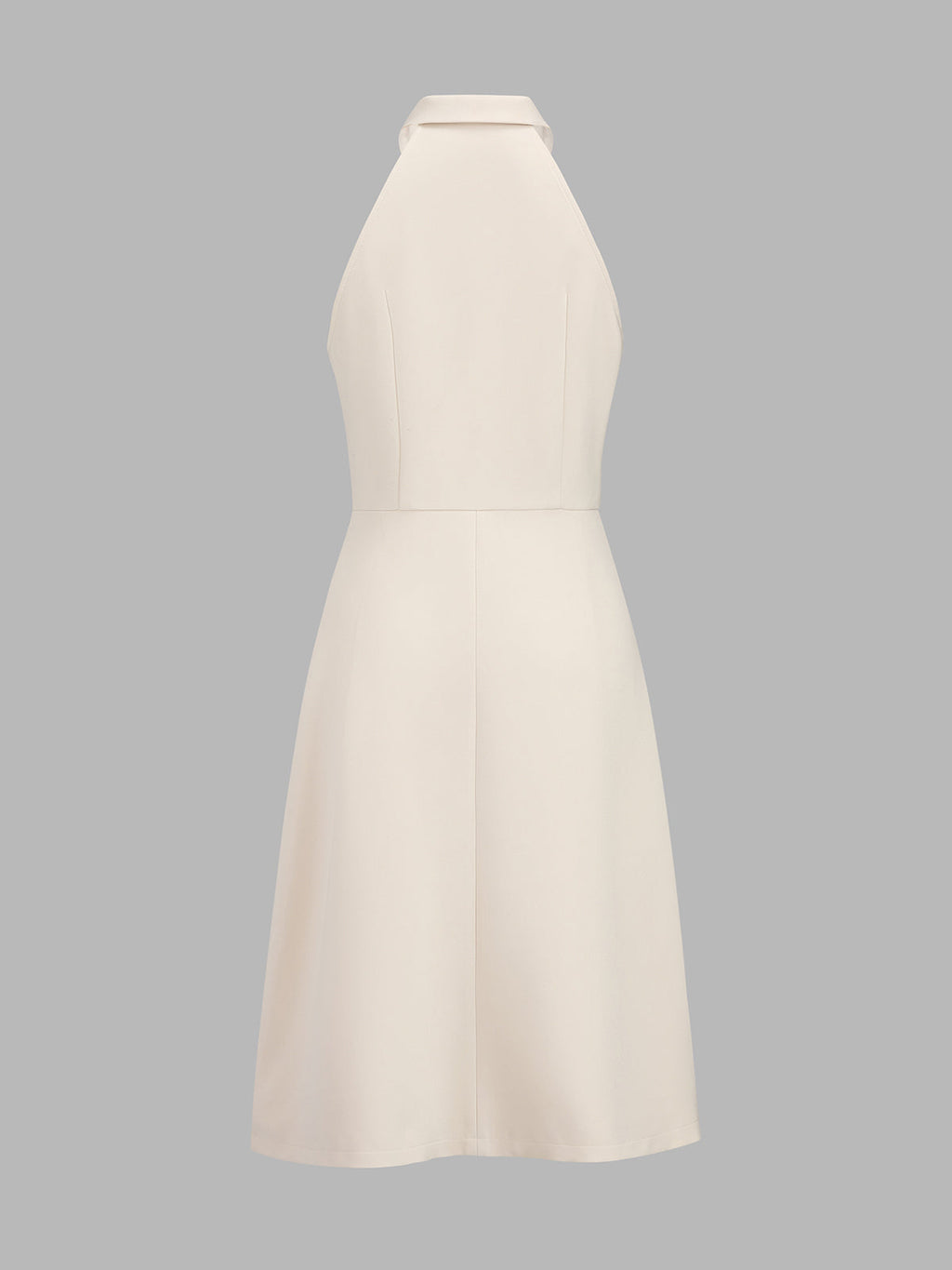 Keyhole Collared Pleated Midi Dress