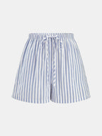 Striped Halter Top & Drawstring Shorts Set