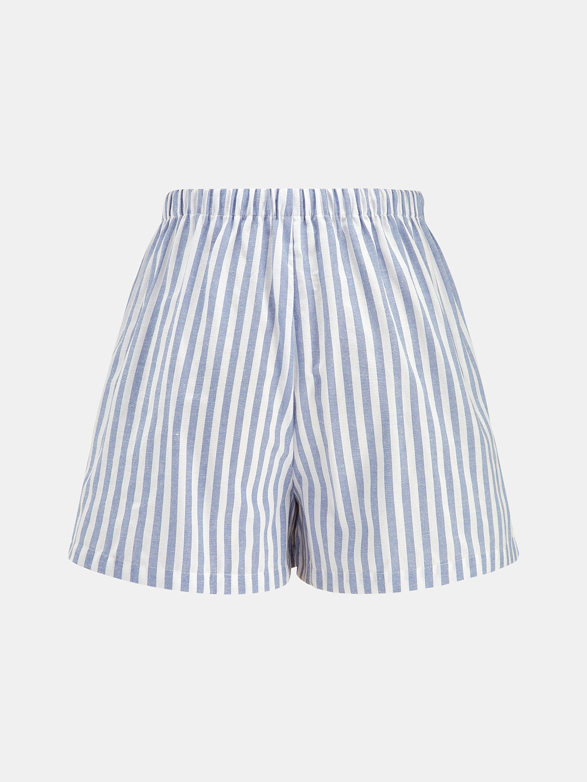 Striped Halter Top & Drawstring Shorts Set