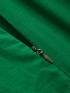 Cotton Linen Wrap Tie Sleeveless Mini Dress