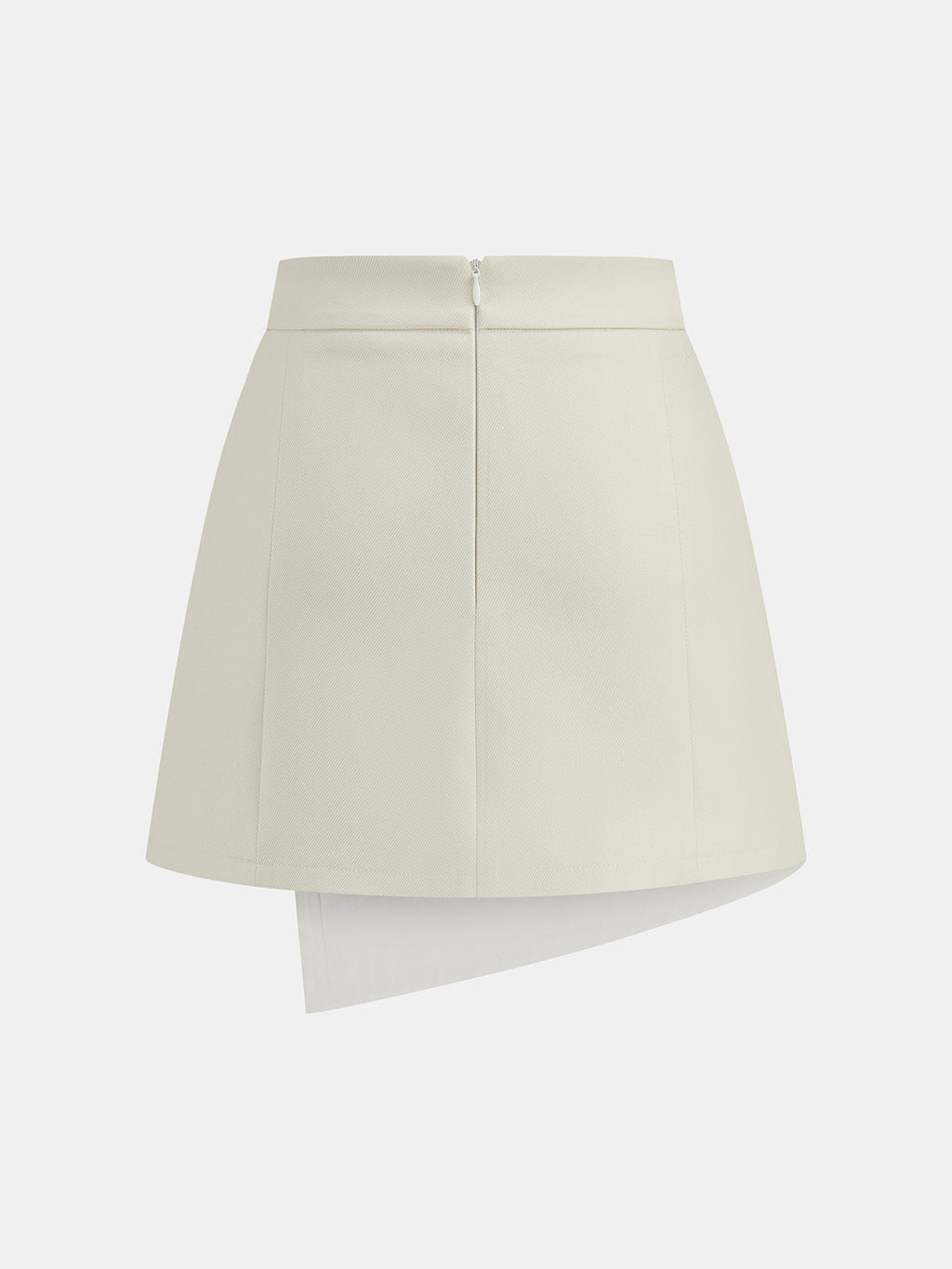Asymmetric Buckle Detail Mini Skirt