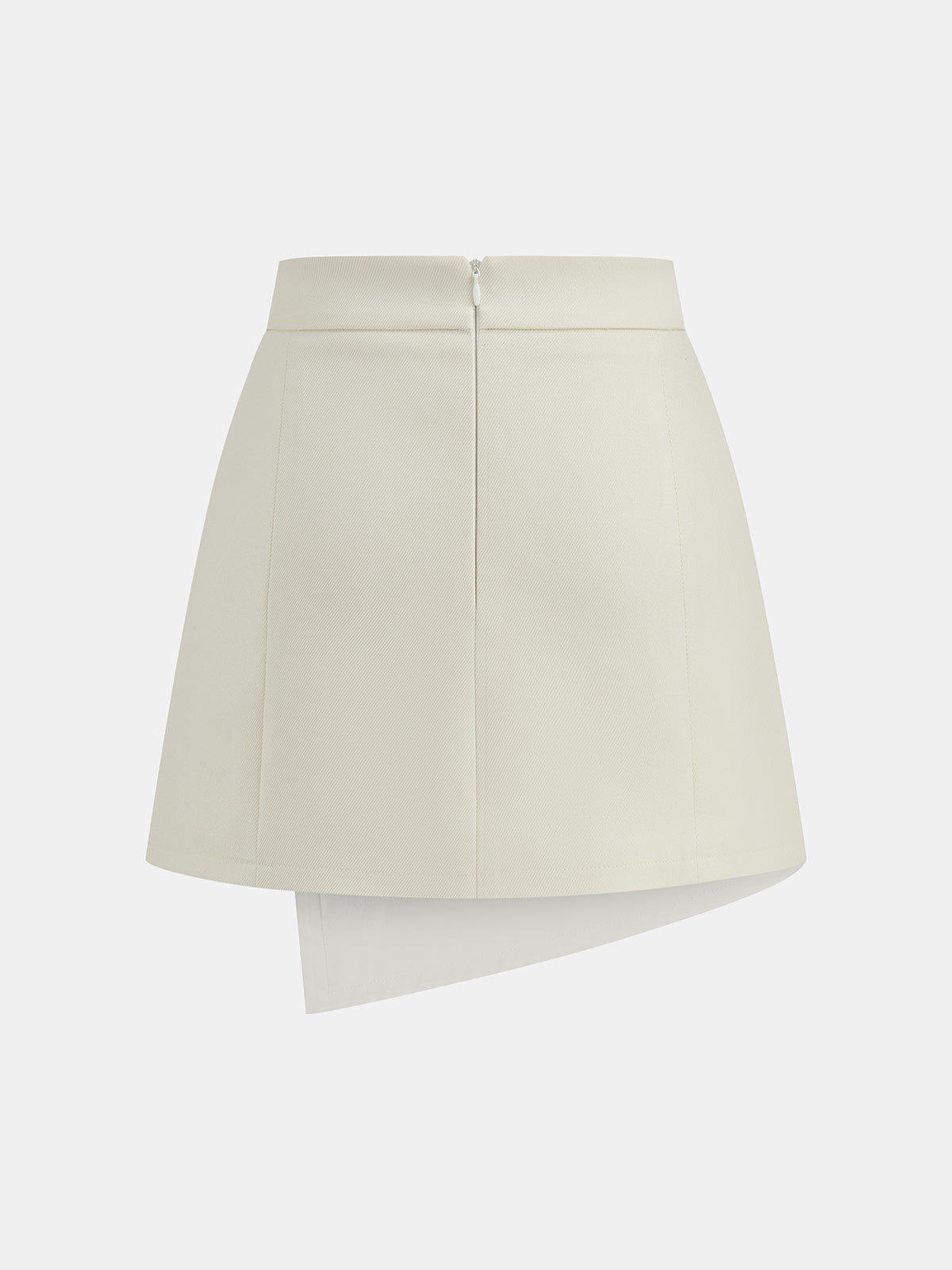 Asymmetric Buckle Detail Mini Skirt