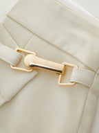 Asymmetric Buckle Detail Mini Skirt