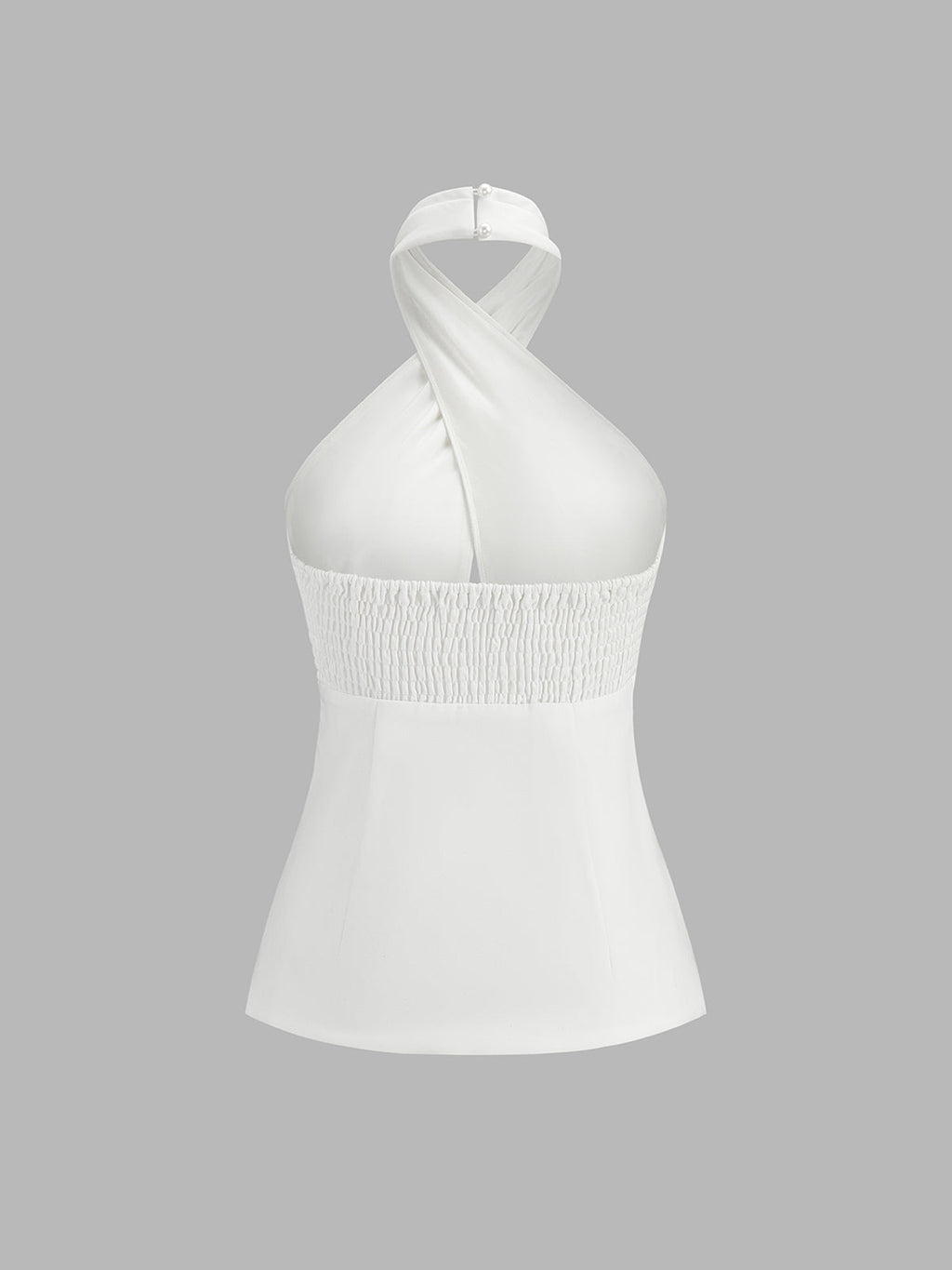 Cross Halter Split Hem Blouse