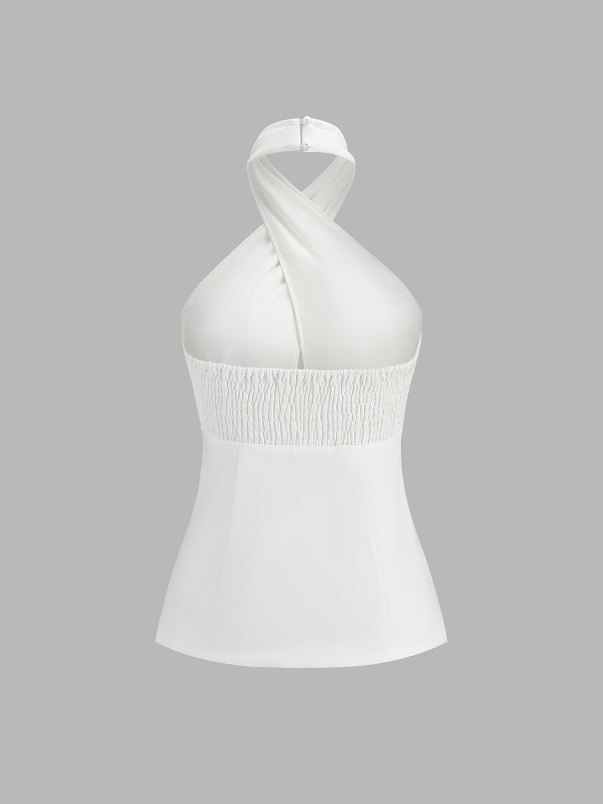 Cross Halter Split Hem Blouse