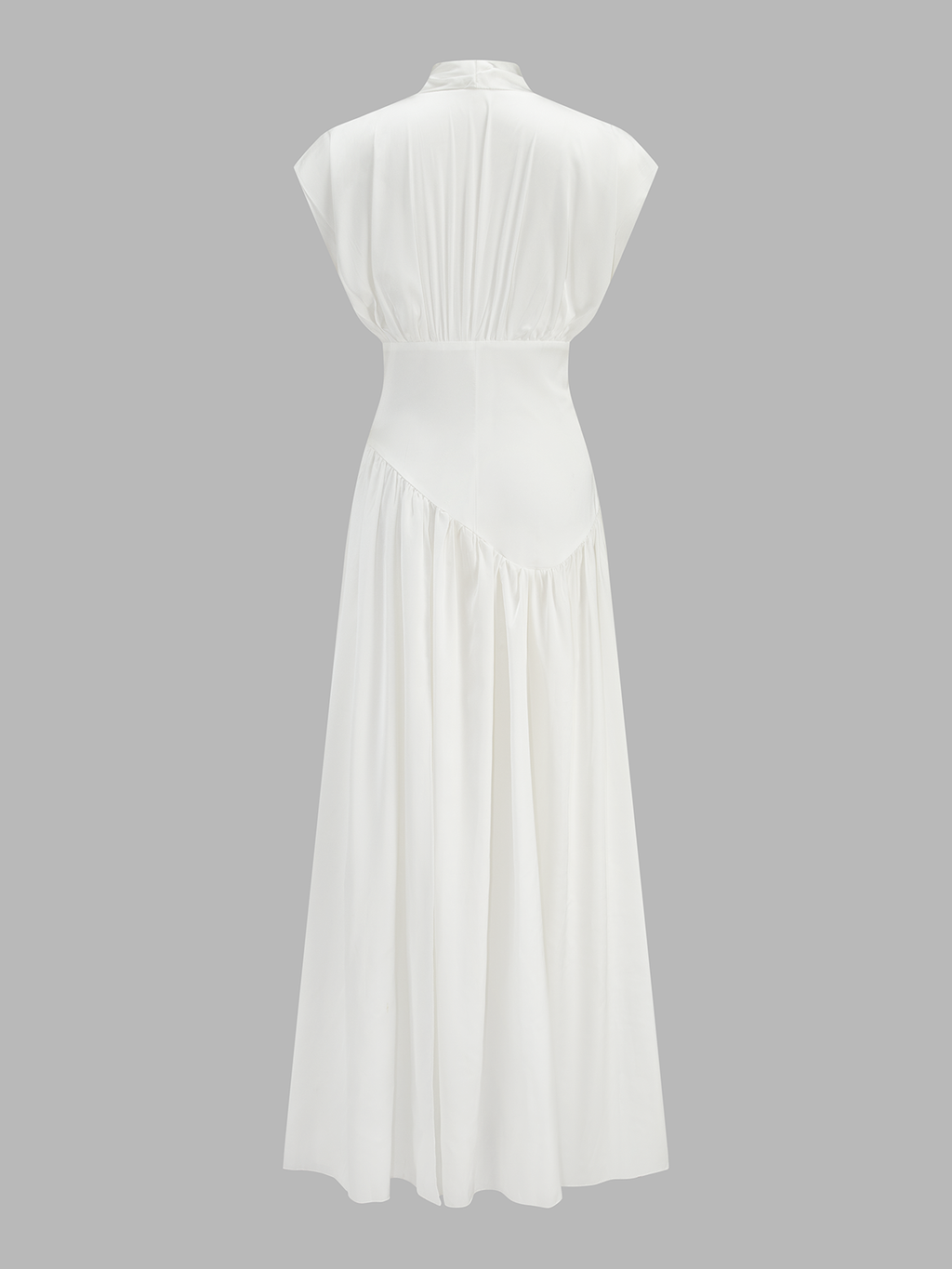 Deep V High Slit Satin Maxi Dress