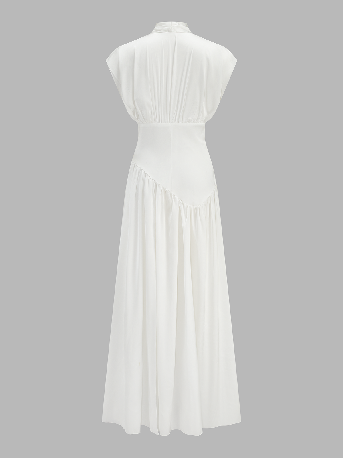 Deep V High Slit Satin Maxi Dress