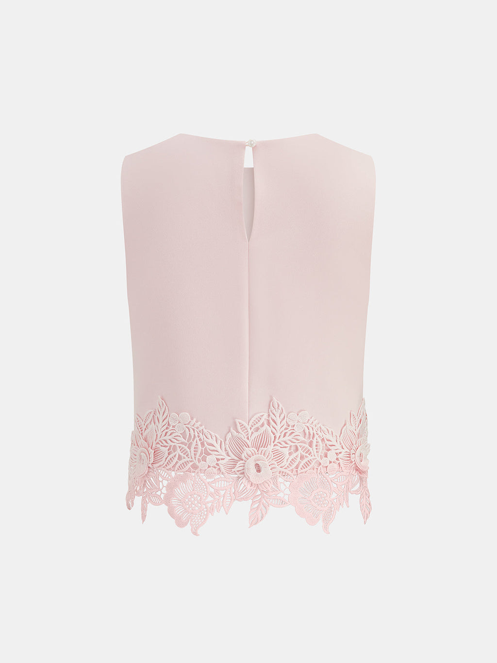 Lace Hem Sleeveless Top & Shorts Set