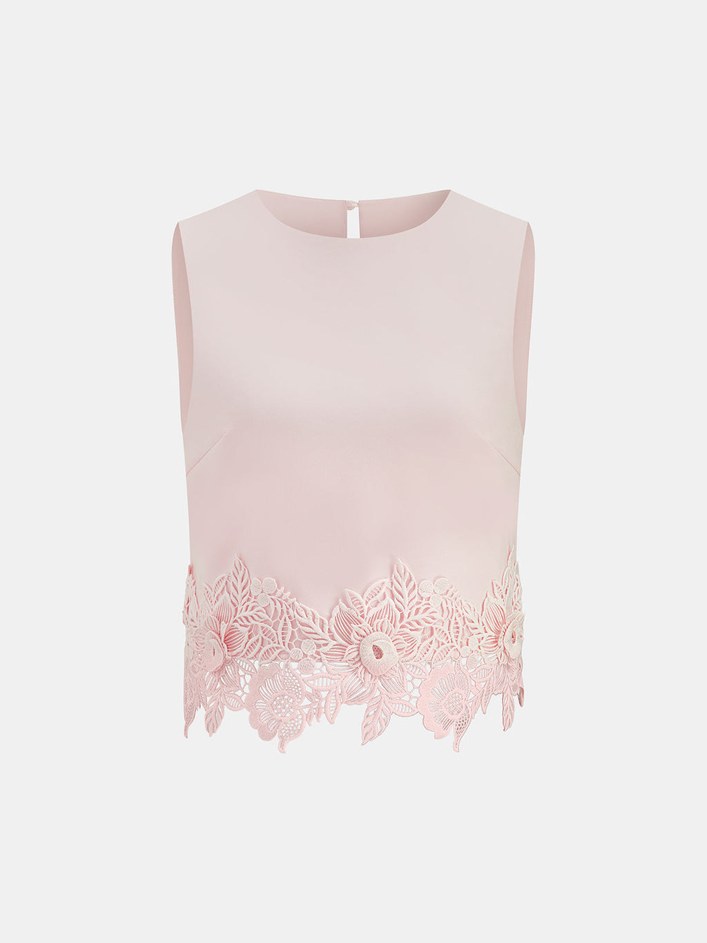 Lace Hem Sleeveless Top & Shorts Set