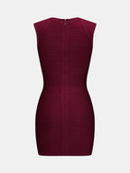 Deep V Sleeveless Bodycon Mini Dress