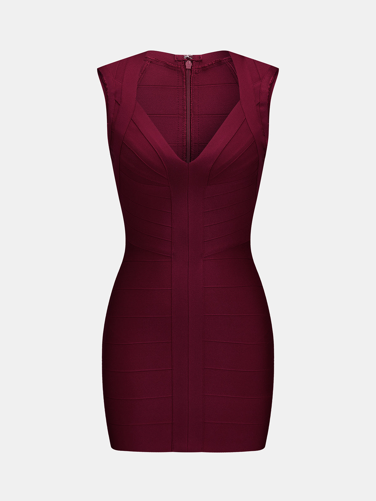 Deep V Sleeveless Bodycon Mini Dress