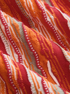 Colorful Stripe Knit Slip Midi Dress