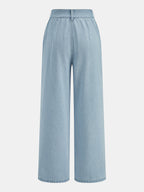 Sleeveless Crop Denim Top & Pleated Pants Set