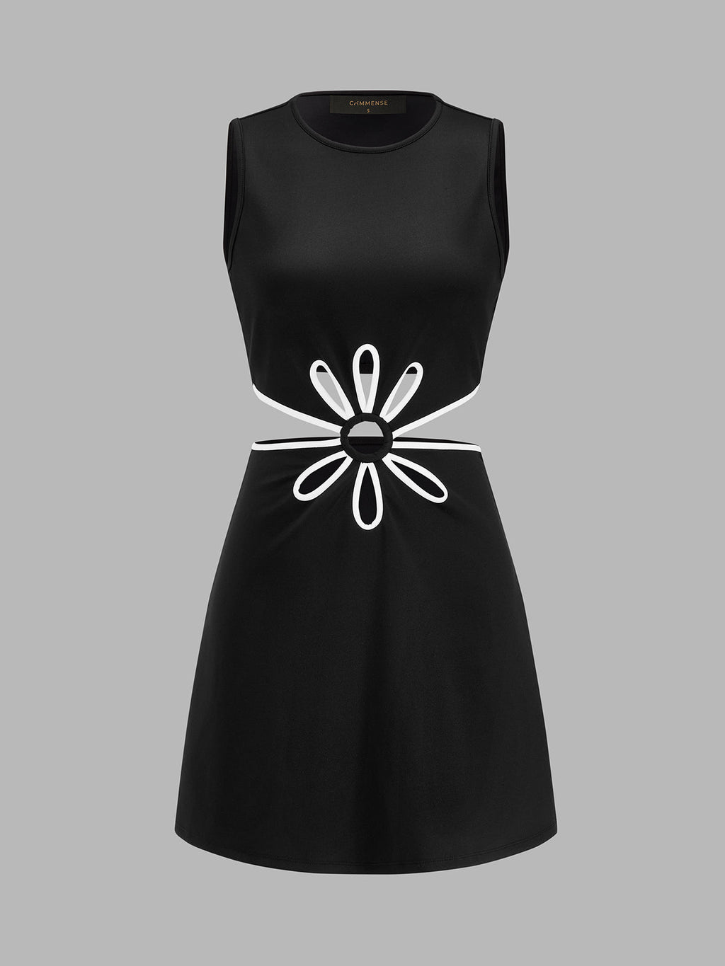 Floral Cutout Sleeveless A-Line Mini Dress