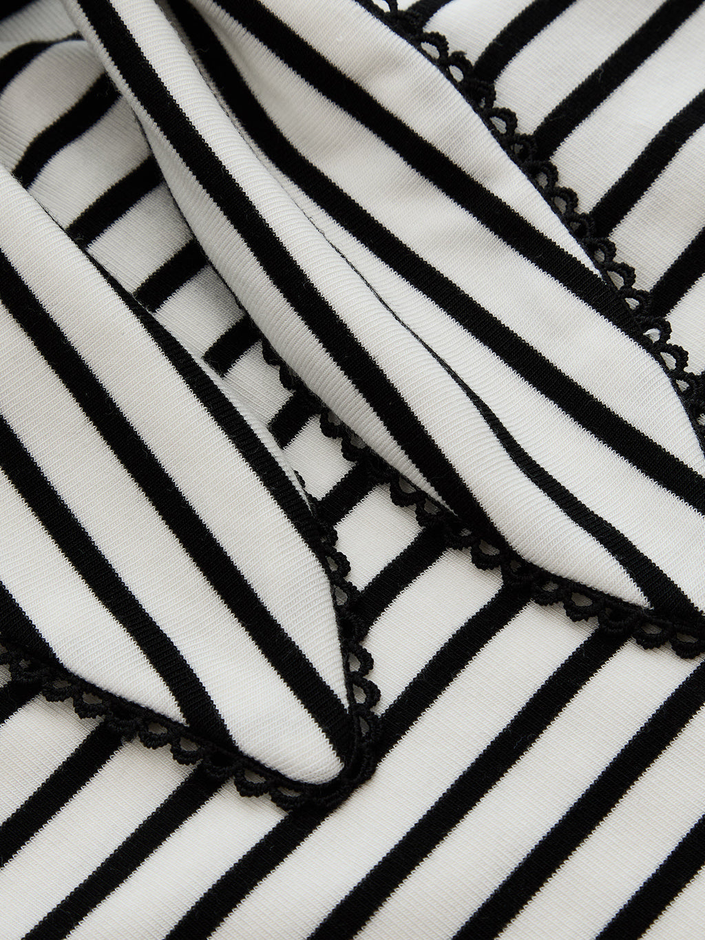 Striped Tie-Front V-Neck Slim Top