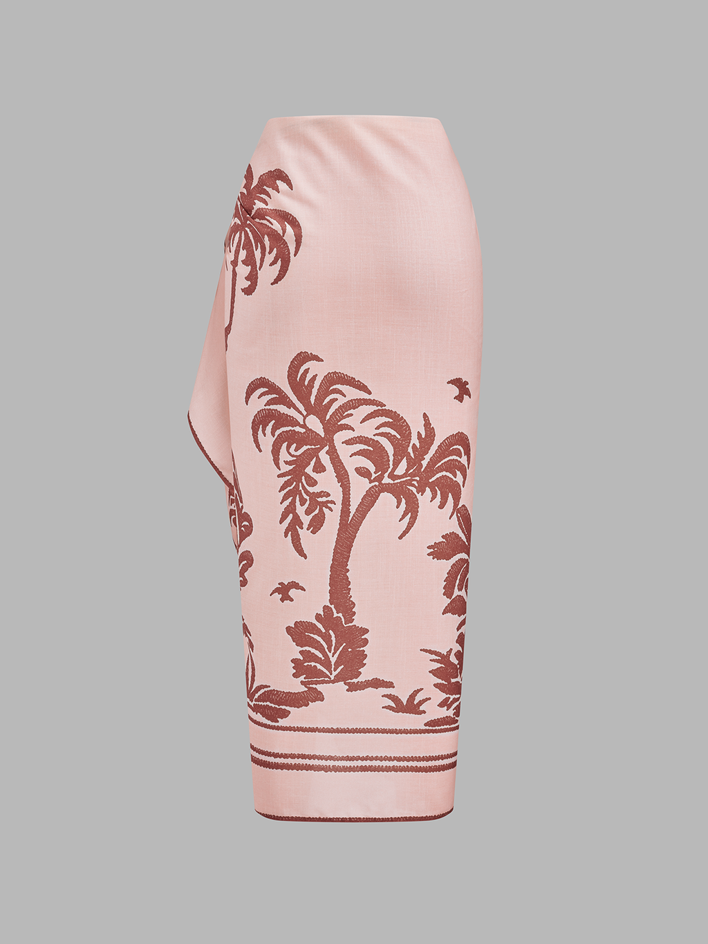 Striped Wrap Tie Sarong Beach Cover Up Skirt