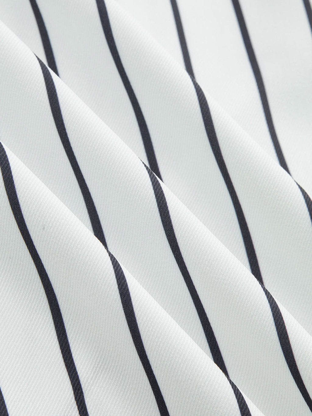 Double Belt Pinstripe Slit Midi Skirt