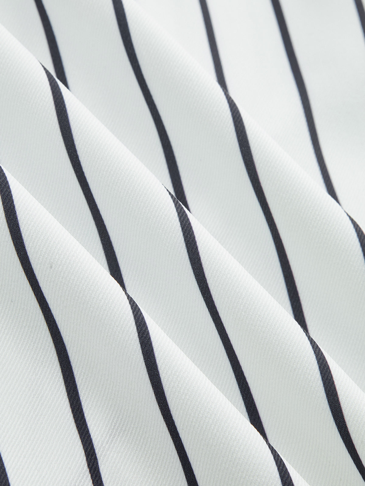 Double Belt Pinstripe Slit Midi Skirt