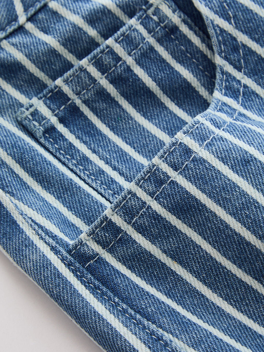 Striped Denim Tie Back Cami Top & Short Set