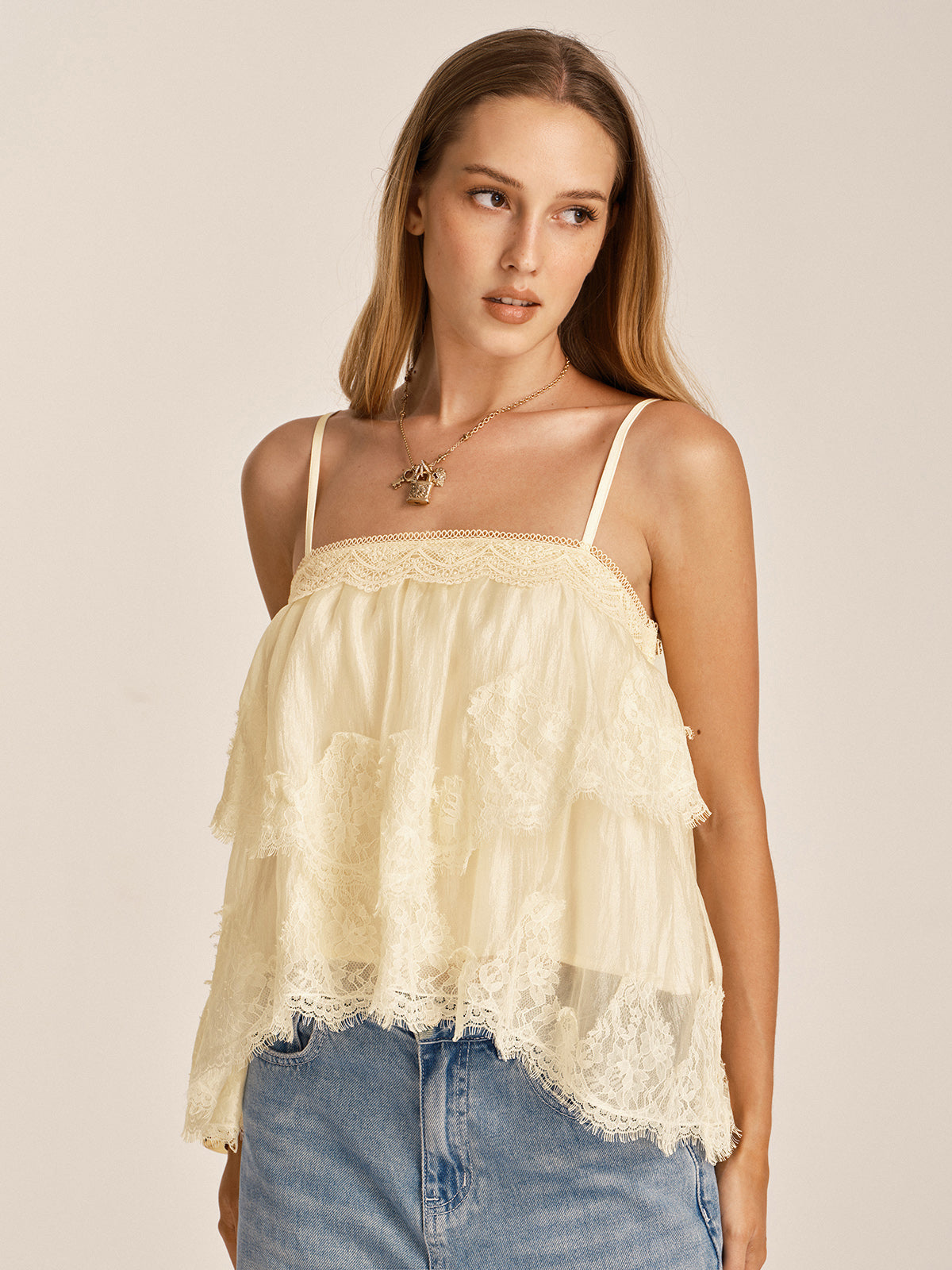 Lace Layered Cami Top