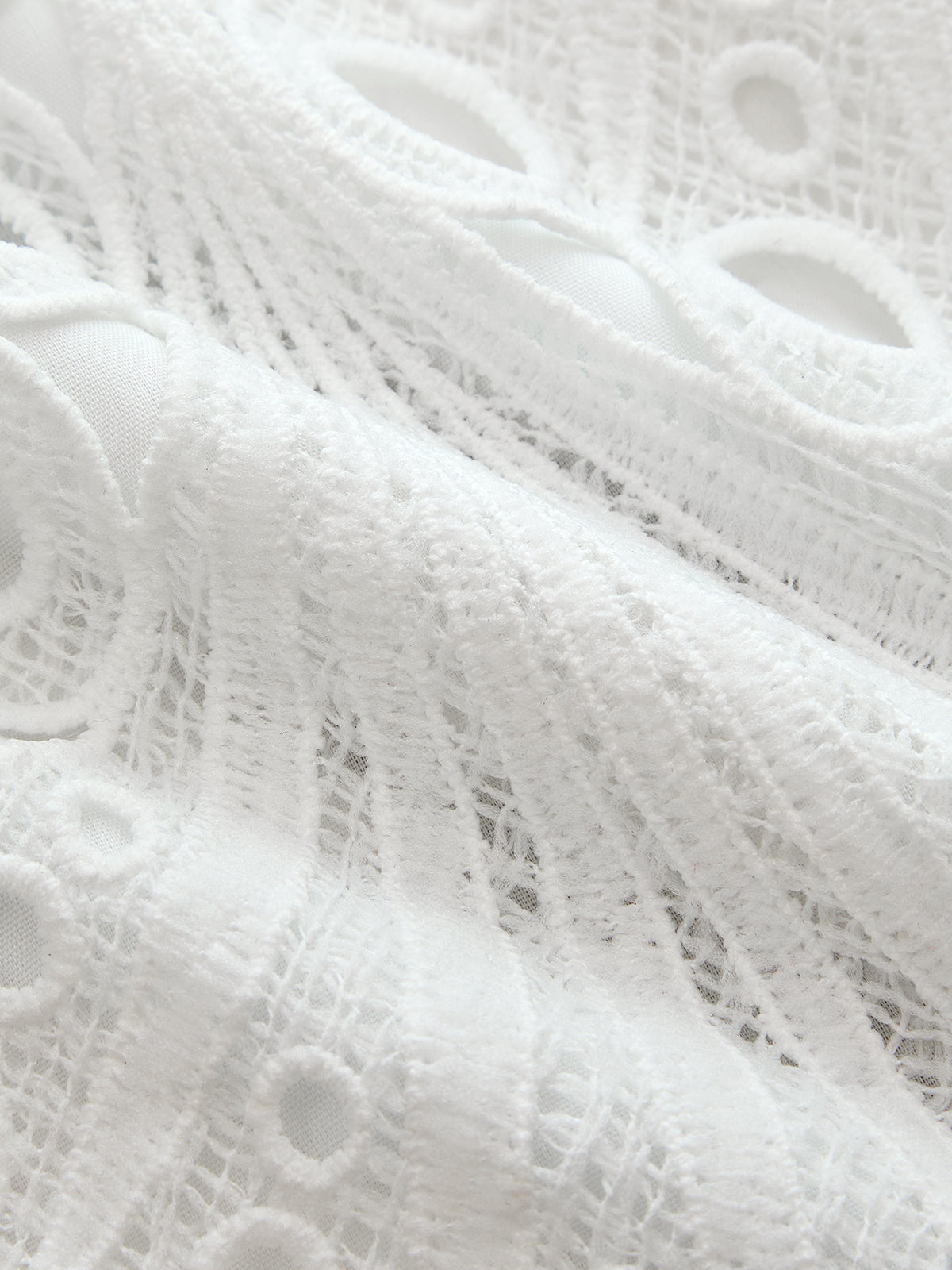 Mandarin Collar Guipure Lace Vest Top