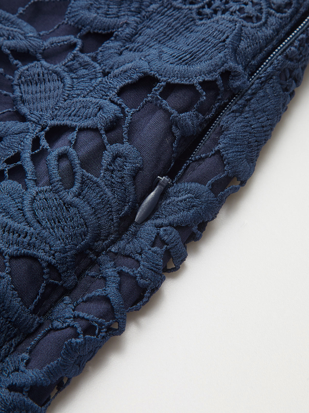 Floral Guipure Lace Mini Skirt
