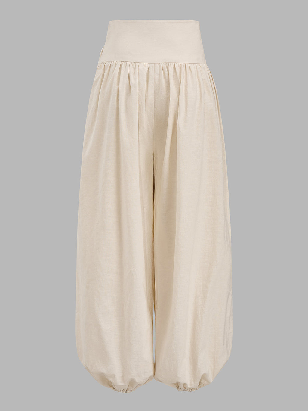 Knot Waist Cotton Linen Jogger Pants