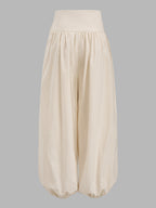 Knot Waist Cotton Linen Jogger Pants