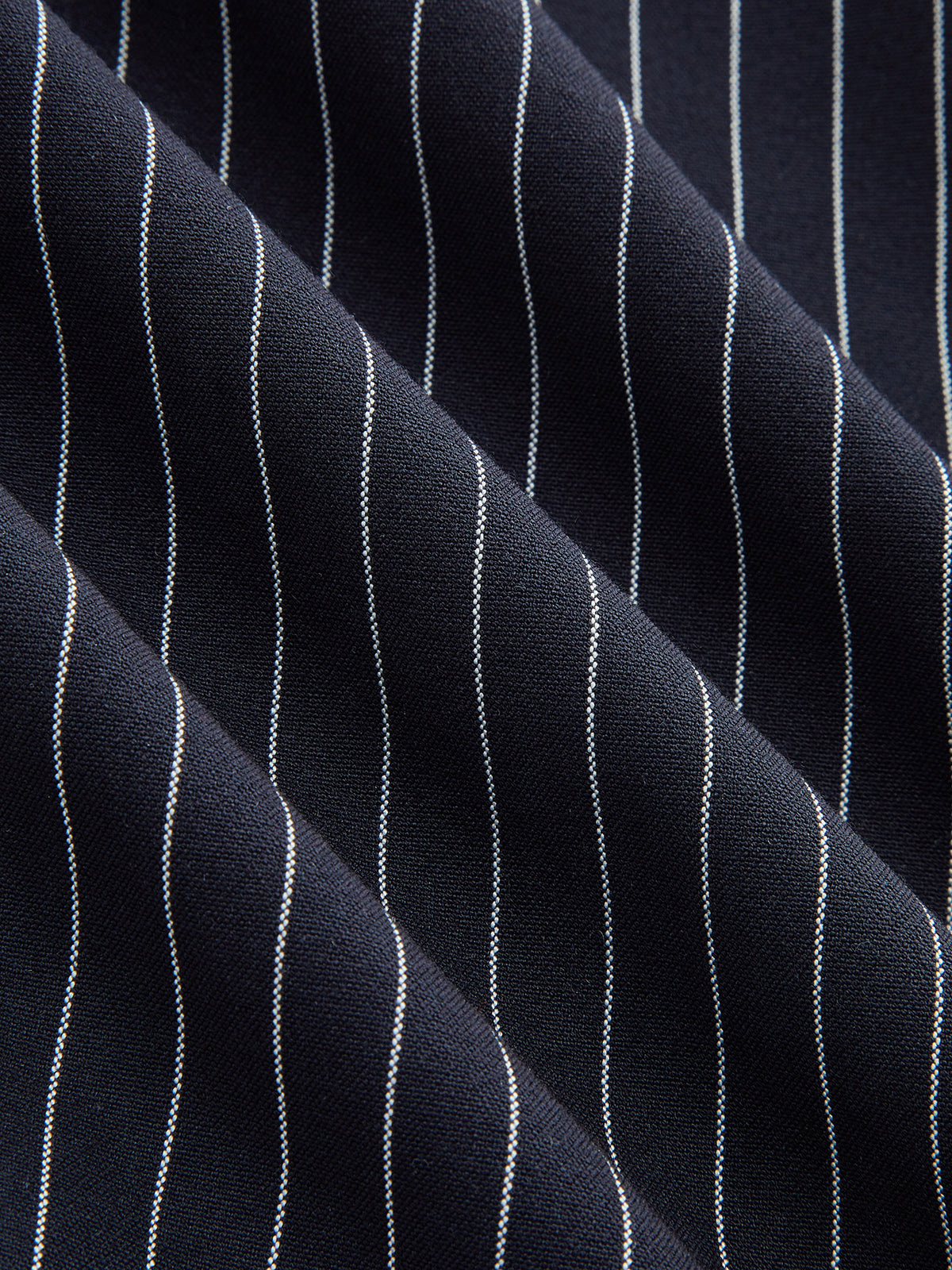 Pinstripe Cinched Waist Mini Shirt Dress