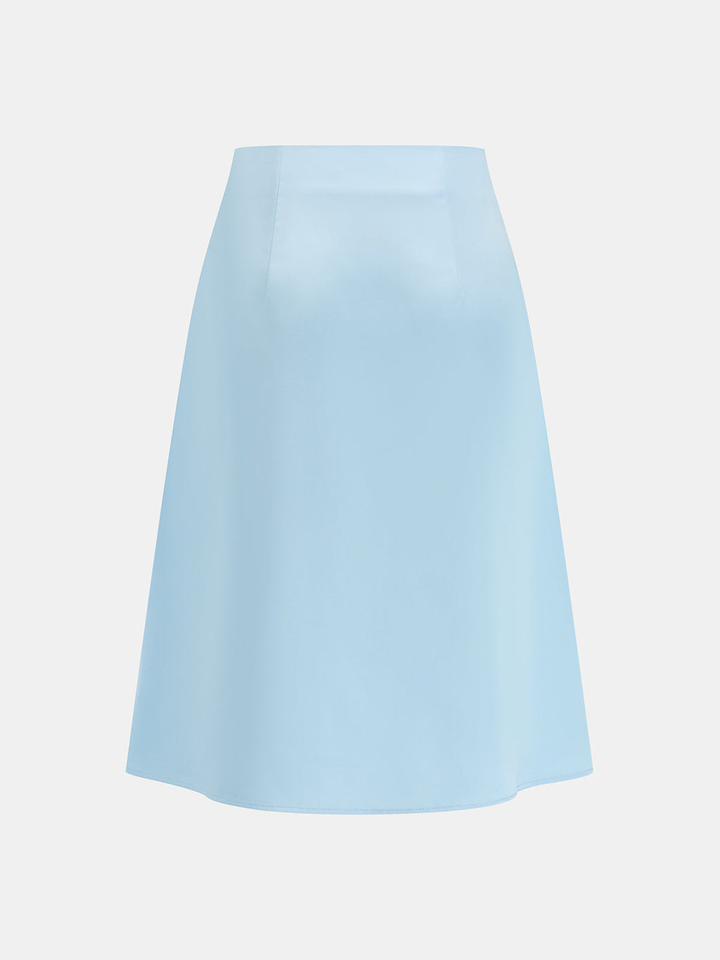 Silky Satin A Line Mid Length Skirt