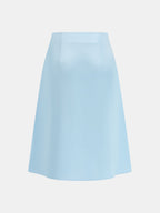 Silky Satin A Line Mid Length Skirt