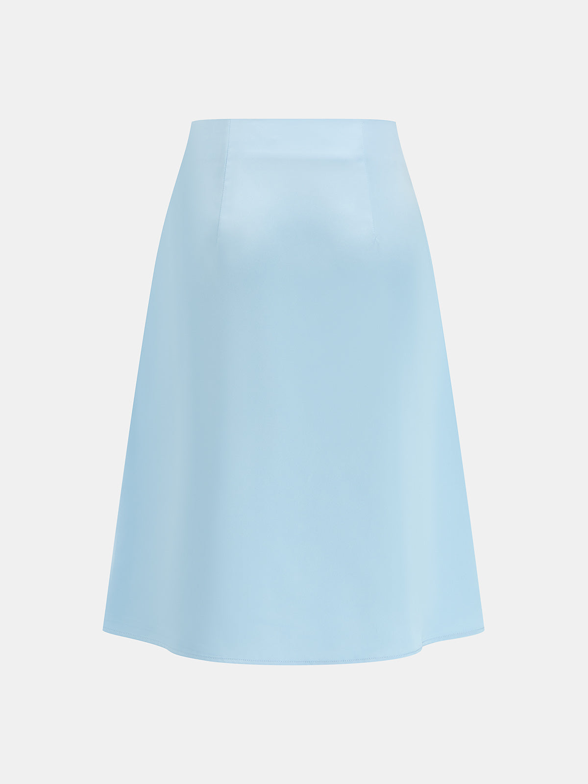 Silky Satin A Line Mid Length Skirt