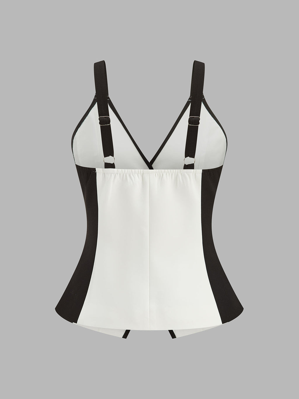 Color Block Metal Button Cami Vest