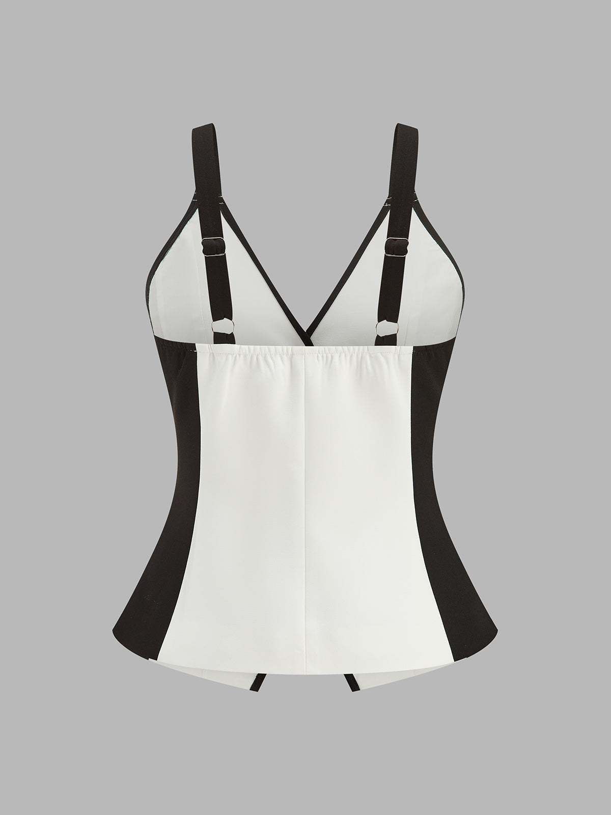 Color Block Metal Button Cami Vest