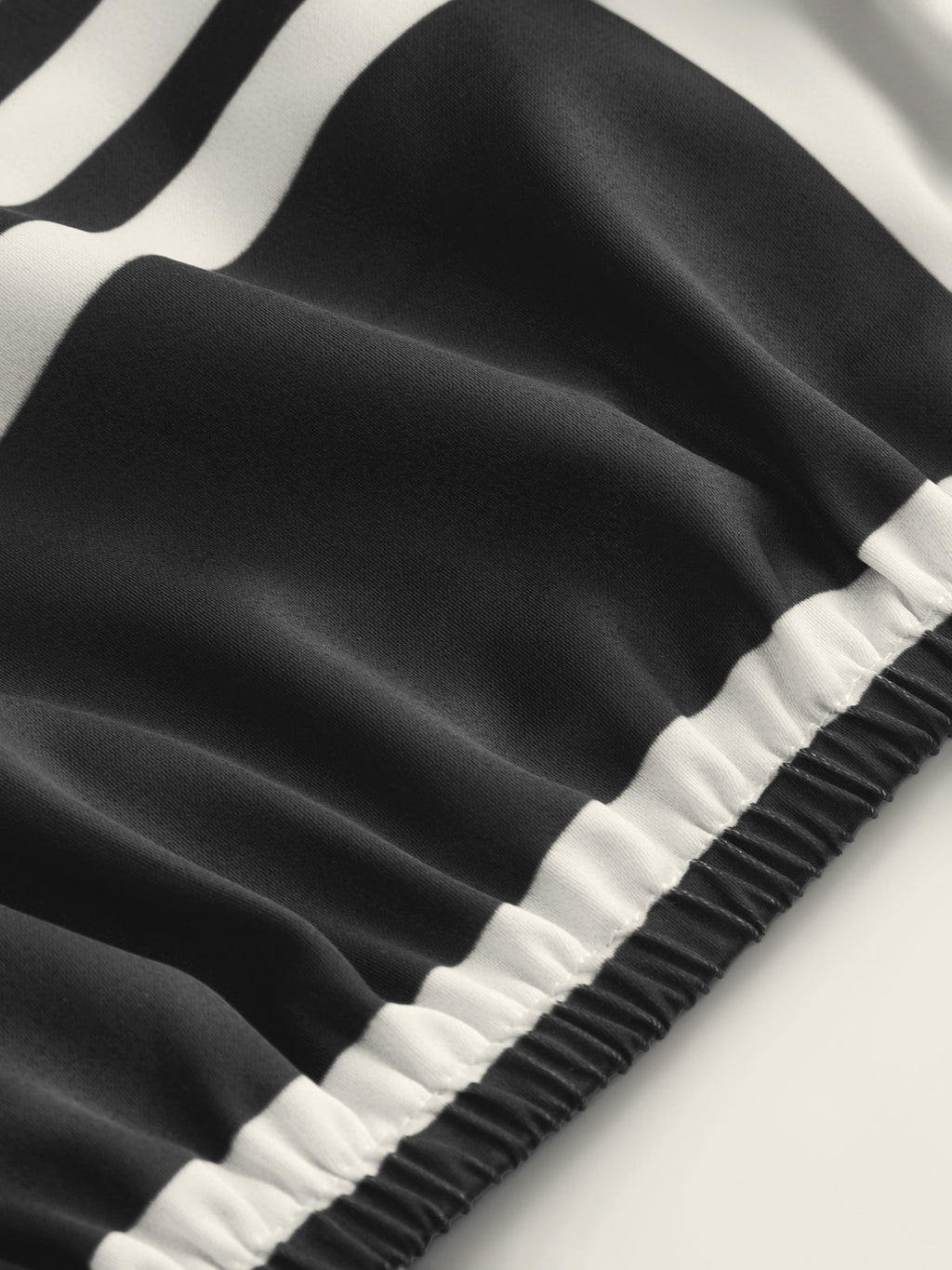Geometric Stripe Halter Wrap Tie Satin Top