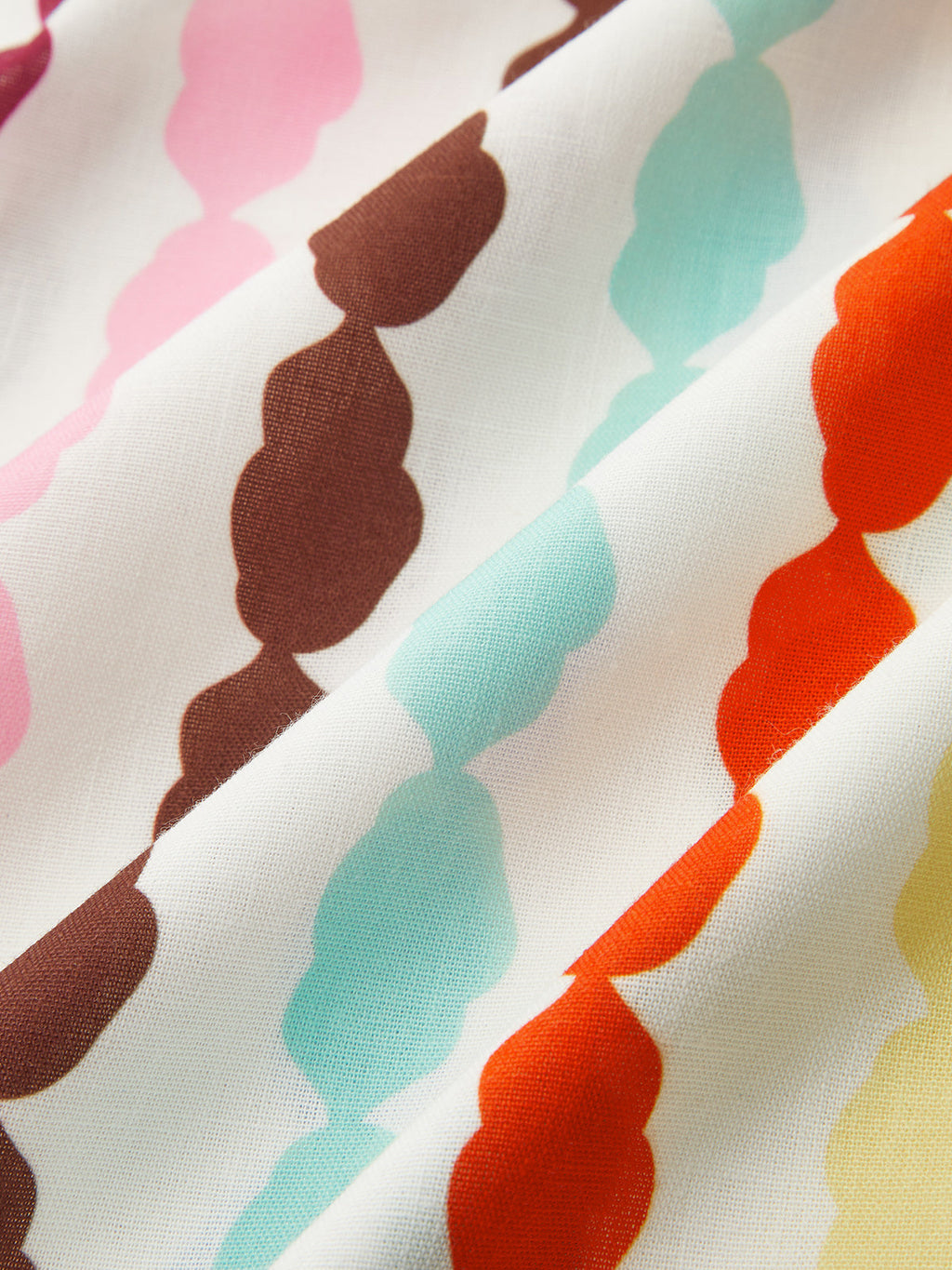 Rainbow Stripe Smocked Waist Midi Skirt