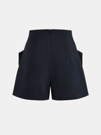 Button Detail High-Waisted Tailored Shorts