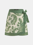 Paisley Print Wrap Skirt