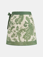 Paisley Print Wrap Skirt
