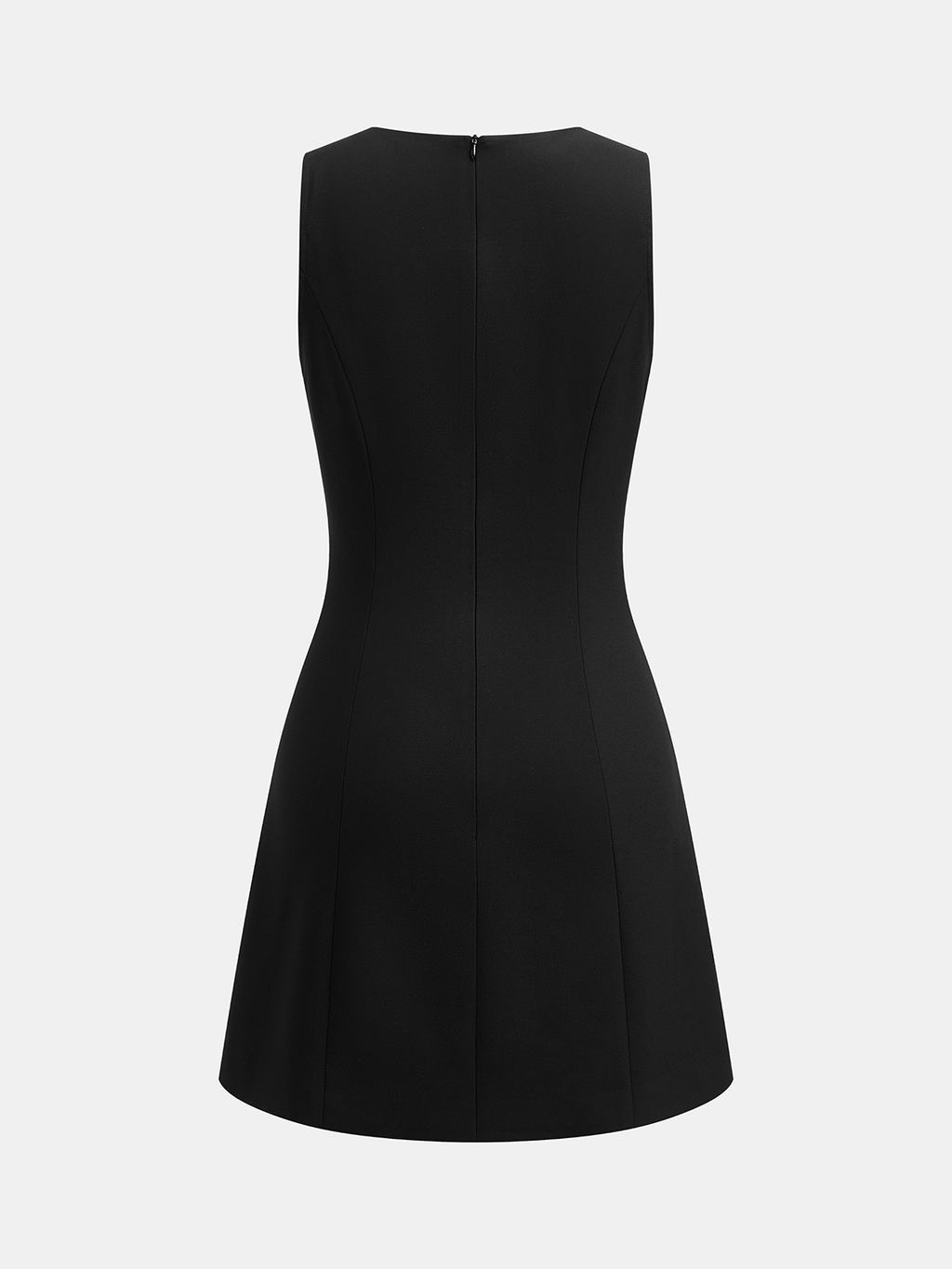 Lace Trim Deep V Sleeveless Mini Dress