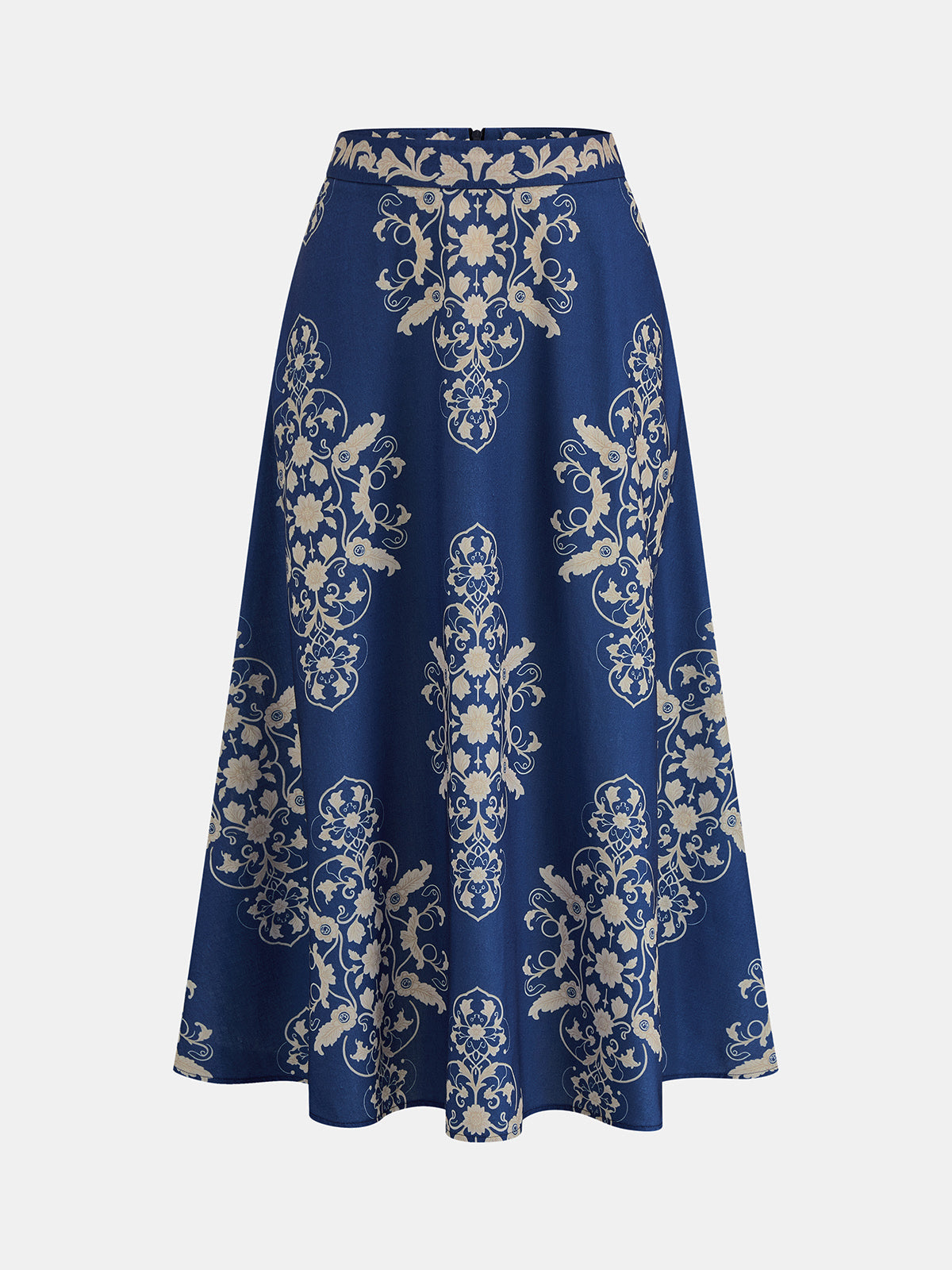 Baroque Print Cami Crop Top & Maxi Skirt Set