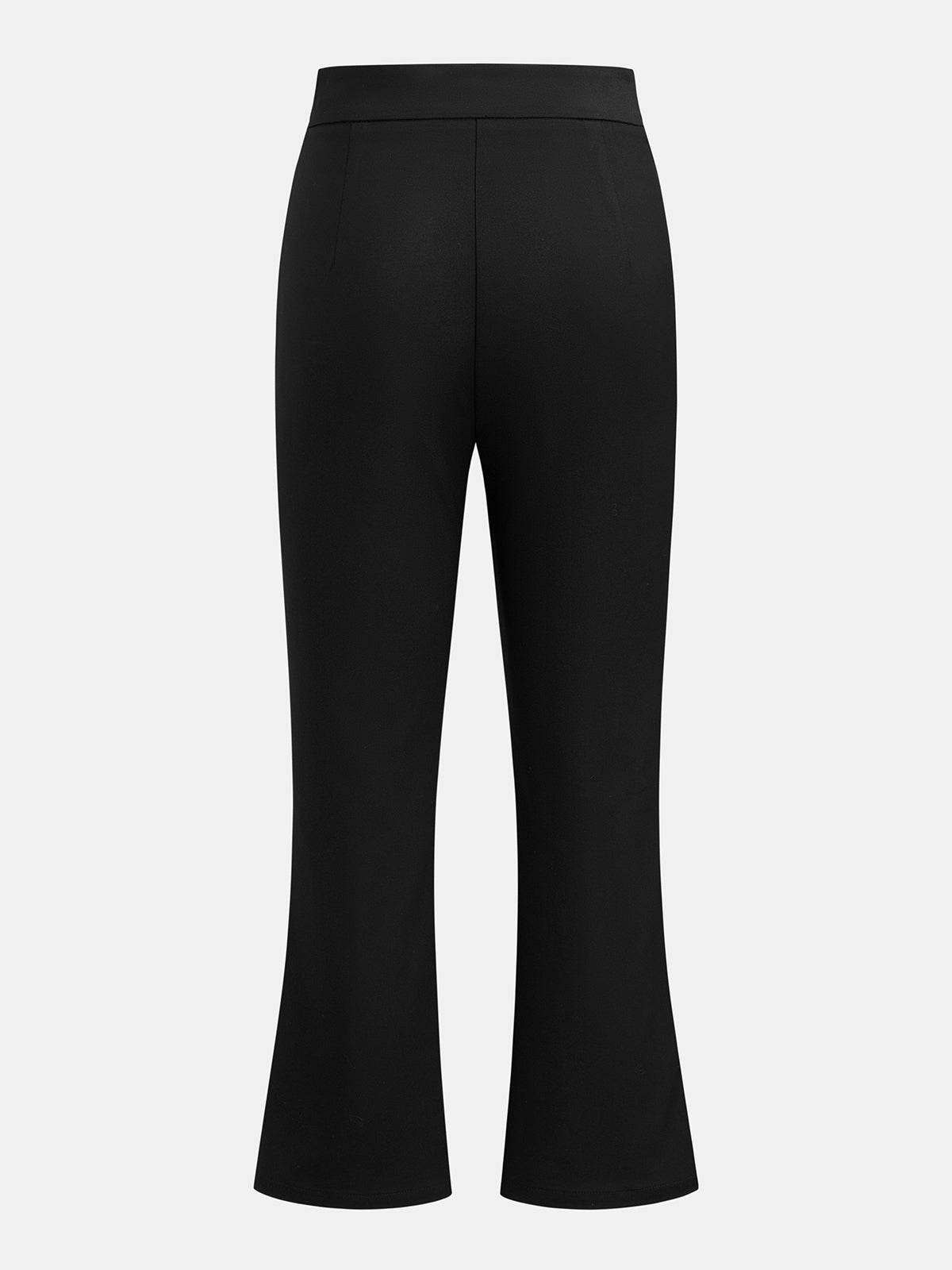 Stretchy Mid Waist Flared Capri Pants