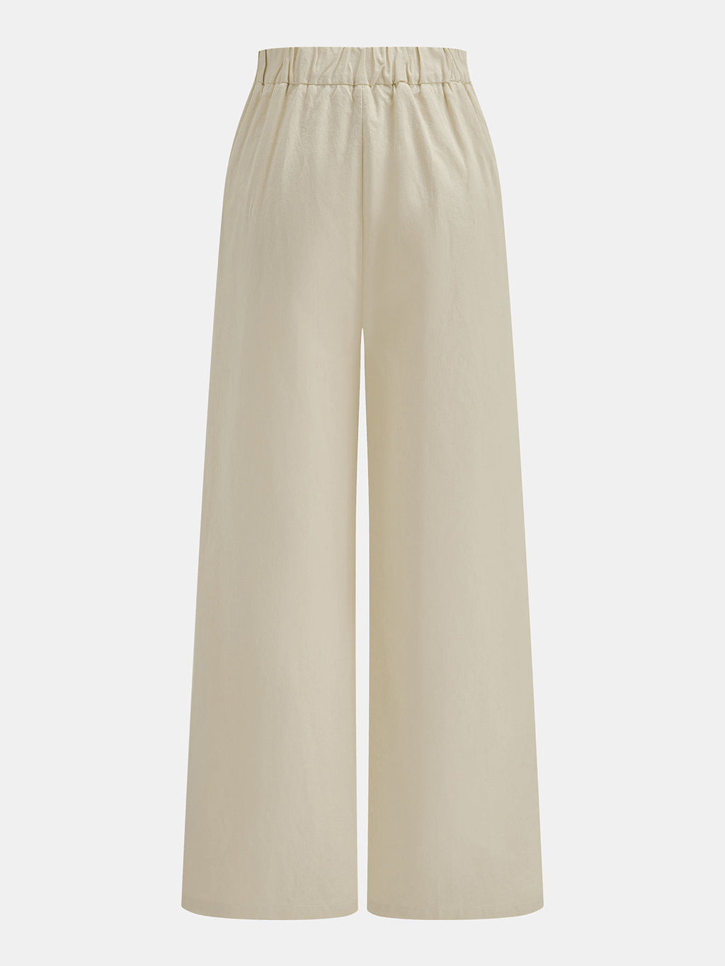 Cotton Linen Scallop Trim Two Piece Pants Set
