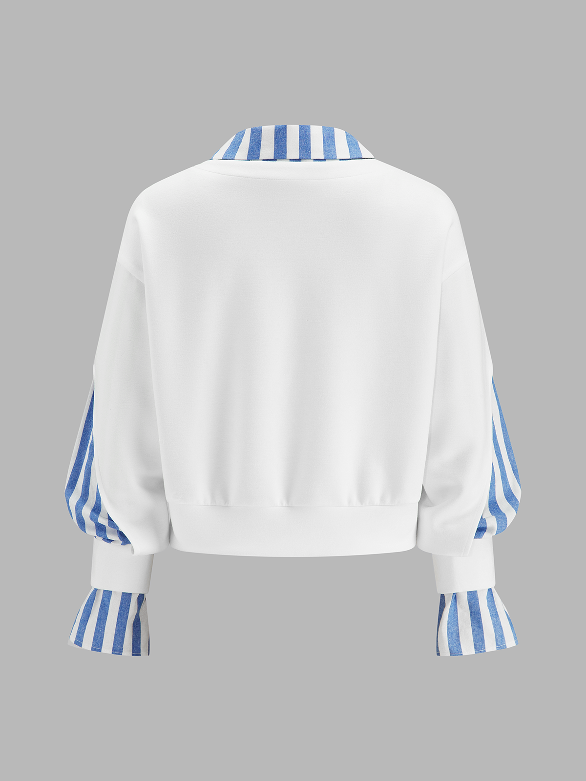 Fake Two Piece Striped Patchwork Sweatshirt